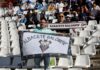 Aficionados del Albacete animan a los suyos en las gradas del Carlos Belmonte durante un partido. @VdoNoticias