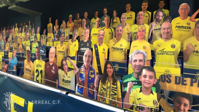 Aficionados virtuales presentes en el estadio del Villarreal